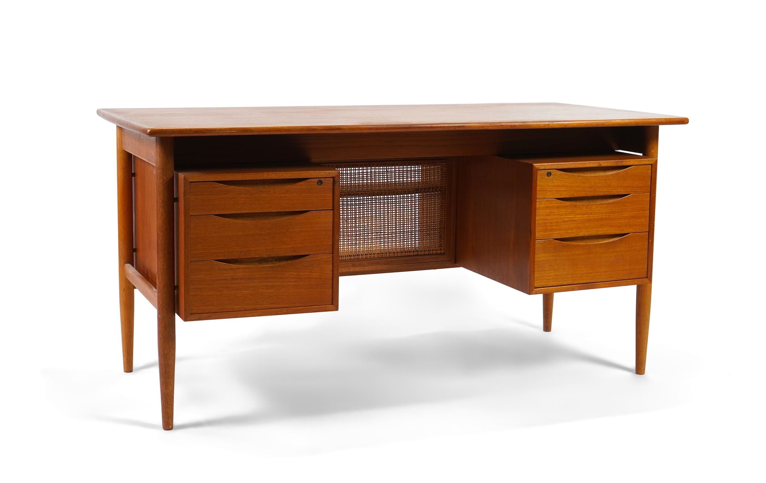 Torbjørn Afdal (Norwegian, 1917-1999) for Bruksbo Tegnekontor: A mid-century teak desk